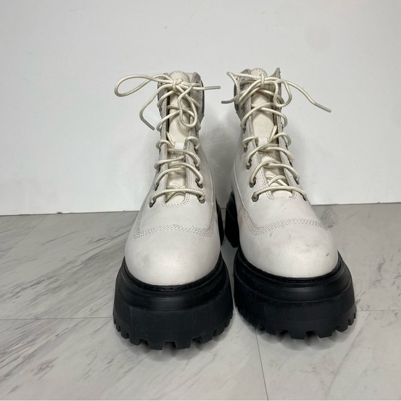 Timberland Sky White Black Chunky Lace Up Boot 9 - Picture 2 of 16
